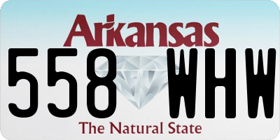 AR license plate 558WHW