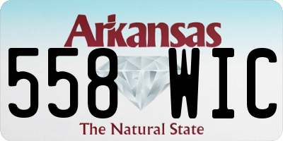 AR license plate 558WIC
