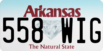 AR license plate 558WIG