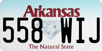 AR license plate 558WIJ