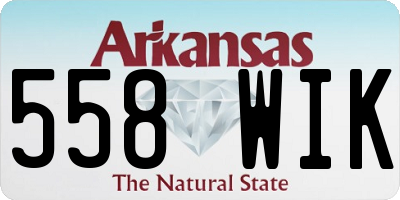 AR license plate 558WIK