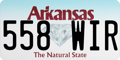 AR license plate 558WIR