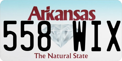 AR license plate 558WIX