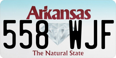 AR license plate 558WJF