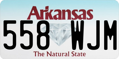 AR license plate 558WJM