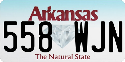 AR license plate 558WJN