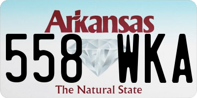 AR license plate 558WKA