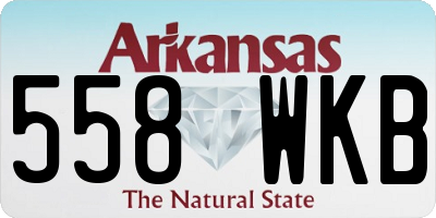 AR license plate 558WKB