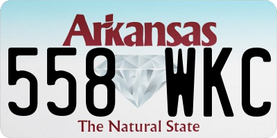 AR license plate 558WKC