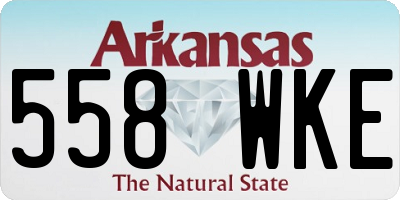 AR license plate 558WKE