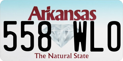 AR license plate 558WLO