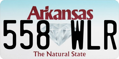 AR license plate 558WLR