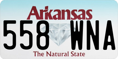 AR license plate 558WNA