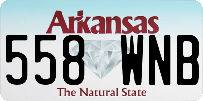 AR license plate 558WNB