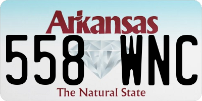 AR license plate 558WNC