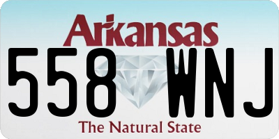 AR license plate 558WNJ