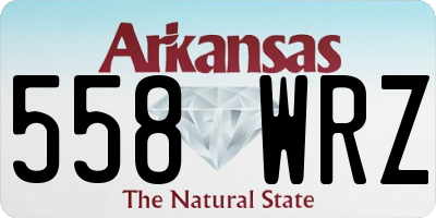 AR license plate 558WRZ