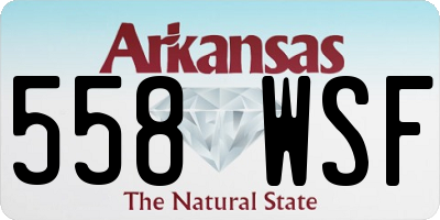 AR license plate 558WSF