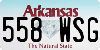 AR license plate 558WSG