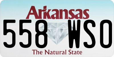 AR license plate 558WSO