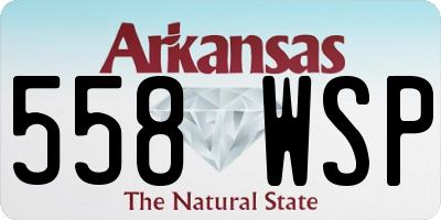 AR license plate 558WSP