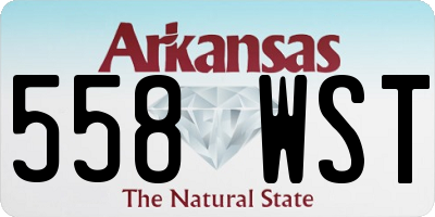 AR license plate 558WST