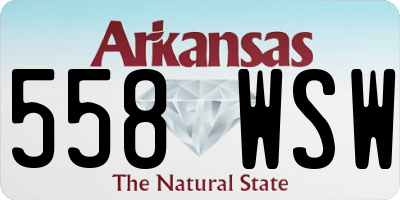 AR license plate 558WSW