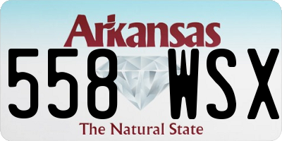 AR license plate 558WSX