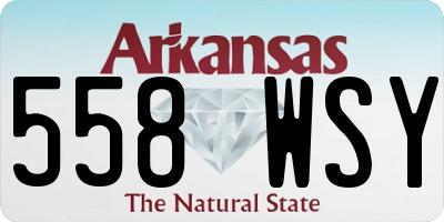 AR license plate 558WSY