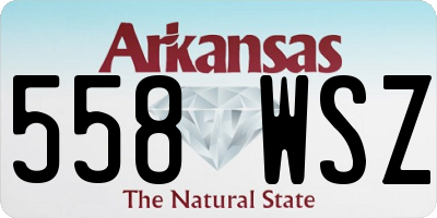 AR license plate 558WSZ