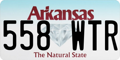 AR license plate 558WTR
