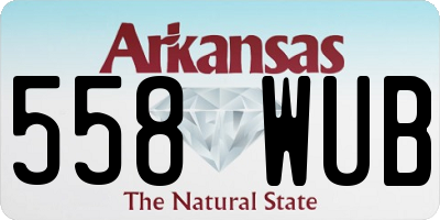 AR license plate 558WUB