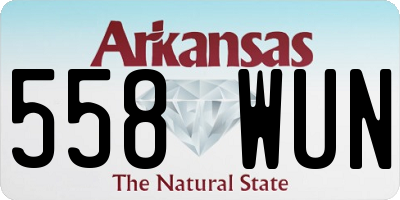 AR license plate 558WUN