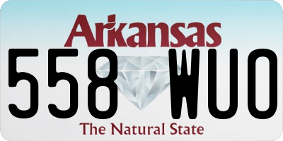 AR license plate 558WUO