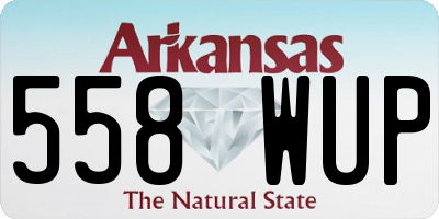 AR license plate 558WUP