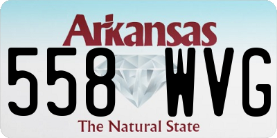 AR license plate 558WVG