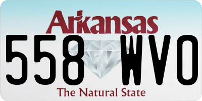 AR license plate 558WVO