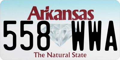 AR license plate 558WWA