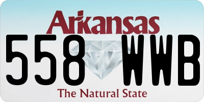 AR license plate 558WWB