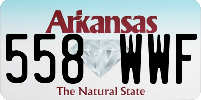 AR license plate 558WWF
