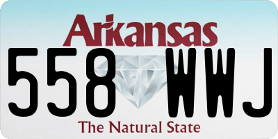 AR license plate 558WWJ