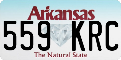 AR license plate 559KRC