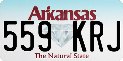AR license plate 559KRJ
