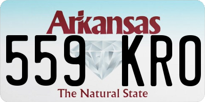 AR license plate 559KRO