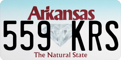 AR license plate 559KRS