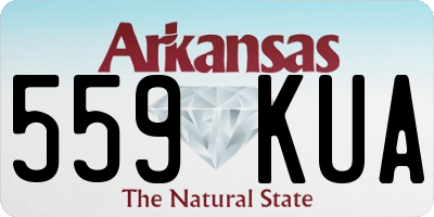 AR license plate 559KUA
