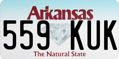 AR license plate 559KUK