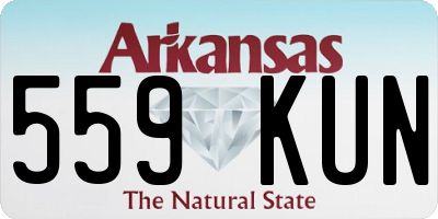 AR license plate 559KUN