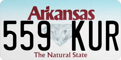 AR license plate 559KUR