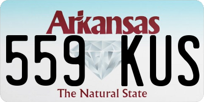 AR license plate 559KUS